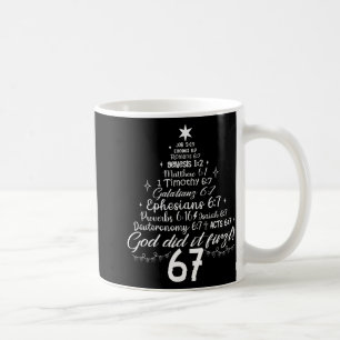 Caneca De Café Deus Fez Primeiro 67 Bíblia Cristã 6 7 Meme Chris