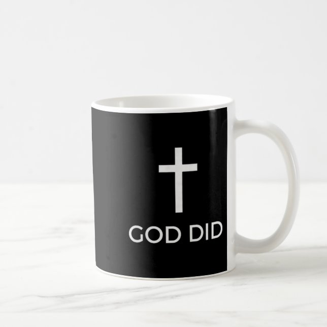 Caneca De Café Deus Fez Testemunho de Fé Cristã Bênção Milagre (Direita)