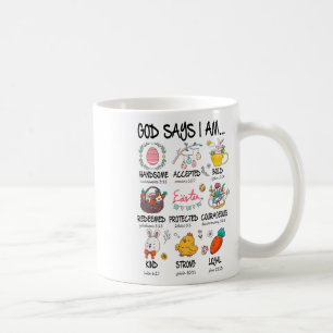Caneca De Café Deus Fofo Diz Eu Sou Cristão Jesus Feliz Páscoa Da