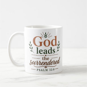 Caneca De Café Deus Guia A Citação Da Bíblia Dos Entregues
