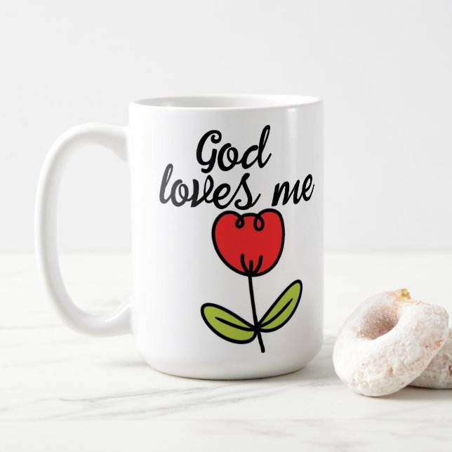 Caneca De Café Deus me ama (Com Donut)
