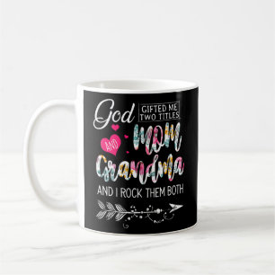 Caneca De Café Deus Me Deu Dois Títulos Mãe E Avó Flor Moe
