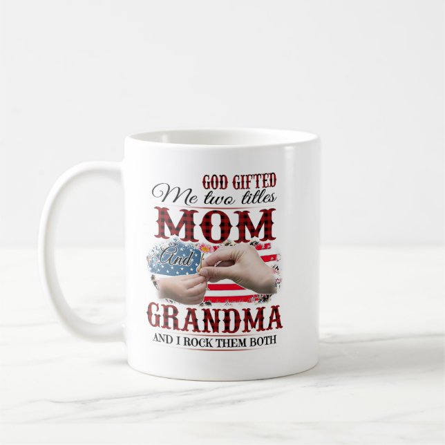 Caneca De Café Deus me deu dois títulos, mãe e camisa (Esquerda)