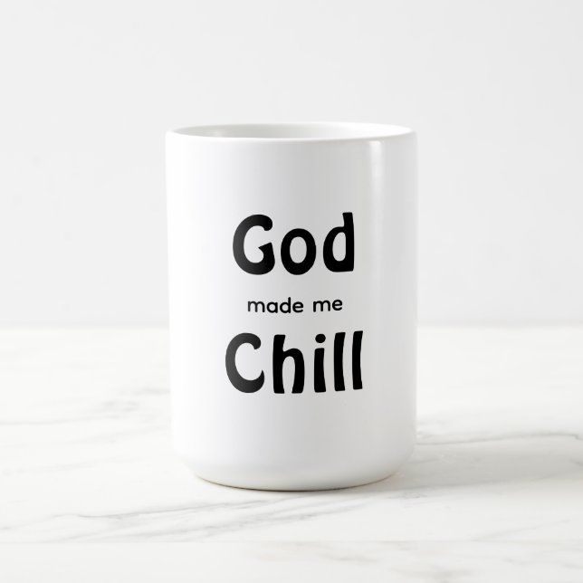 Caneca De Café Deus me fez tranquilo (Centro)