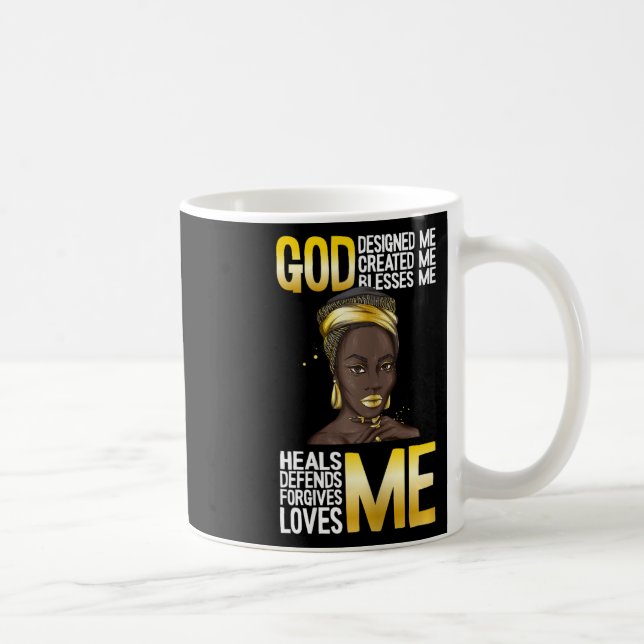 Caneca De Café Deus Me Projetou História Negra Mês Blm Melanin Ch (Direita)