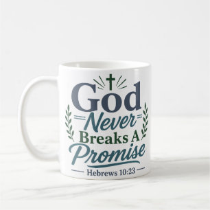 Caneca De Café Deus Nunca Quebra Uma Promessa Fé Bíblica