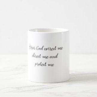 Caneca De Café Deus querido, corrija-me, guie-me e proteja-me