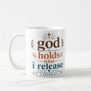 Caneca De Café Deus Segura O Que Eu Solto Escritura Cristã