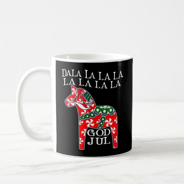 Caneca De Café Deus Sueco Jul Dala Horse Dalahost (Esquerda)