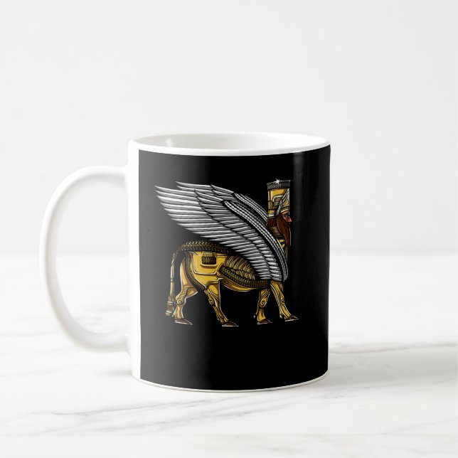 Caneca De Café Deus Sumerian antigo estrangeiro do guardião de (Esquerda)