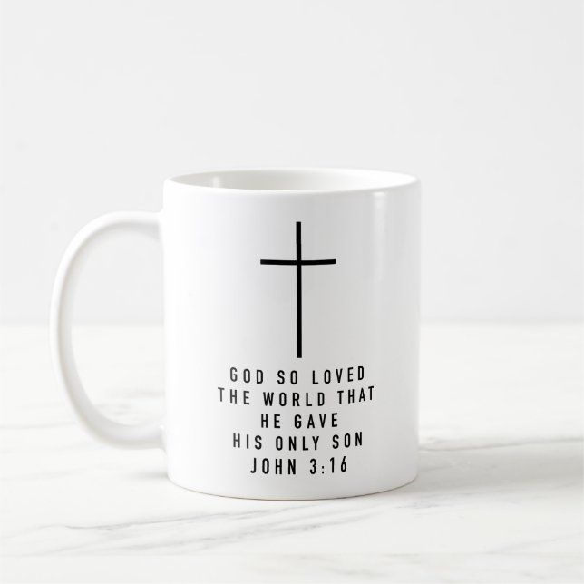 Caneca De Café Deus tanto amava esse mundo John 3 16 (Esquerda)