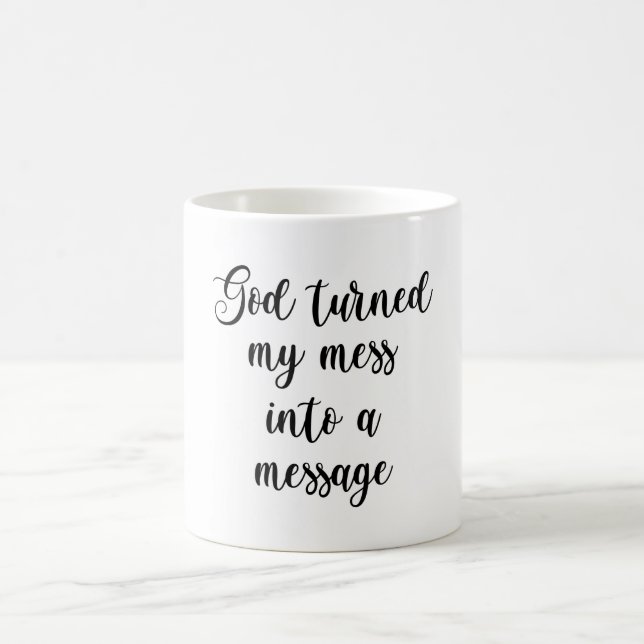 Caneca De Café Deus Transformou A Minha Mãe Numa Mensagem (Centro)
