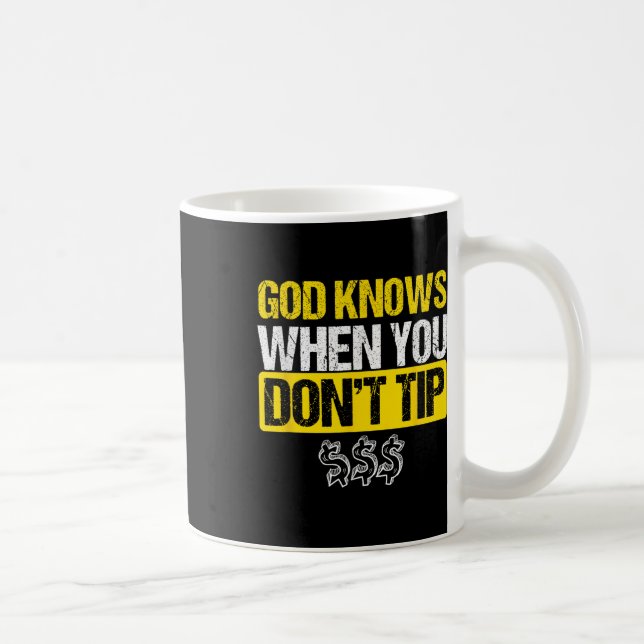 Caneca De Café Deus White Tip Barman Garçom Pub Gift (Direita)