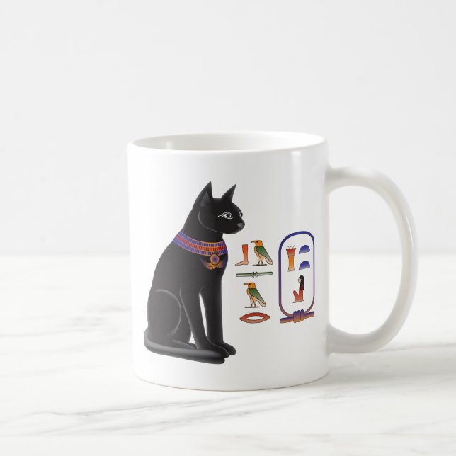 Caneca De Café Deusa Bastet do gato egípcio (Direita)