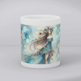 Caneca De Café Deusa da Fantasia Etérea em um Sonho em Aquarela