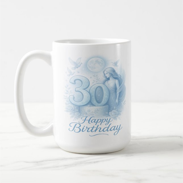 Caneca De Café Deusa dos Trinta: Celestial Birthday Mug (Esquerda)