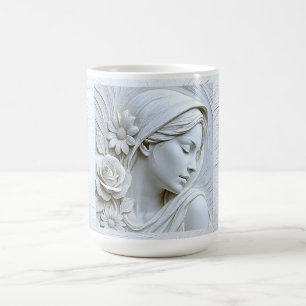 Caneca De Café Deusa Floral Elegante