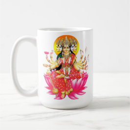 Caneca De Café Deusa Gayatri Devi no Lotus Hindu Deity