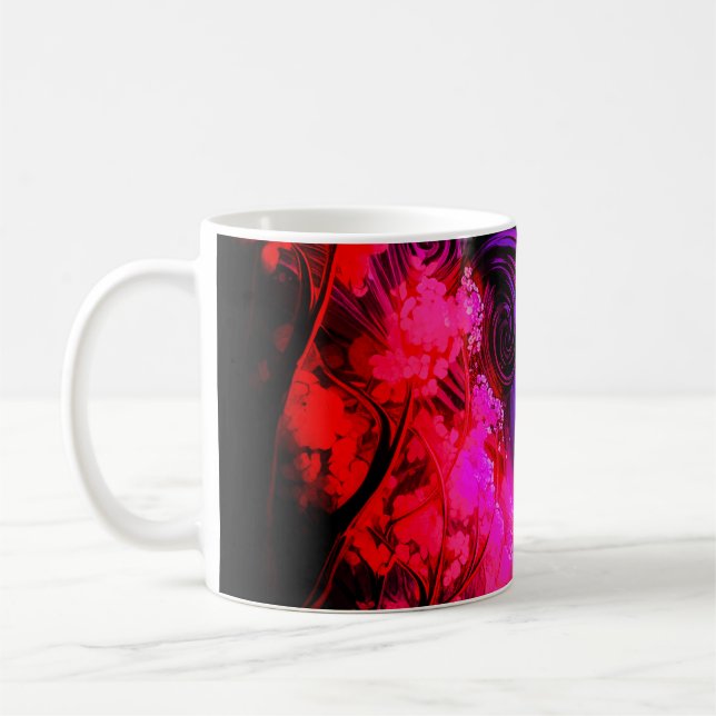 Caneca De Café Deusa Neon em Floresta Encantada (Esquerda)