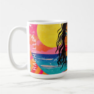 Caneca De Café Deusa Tropical - Arte Pop vibrante