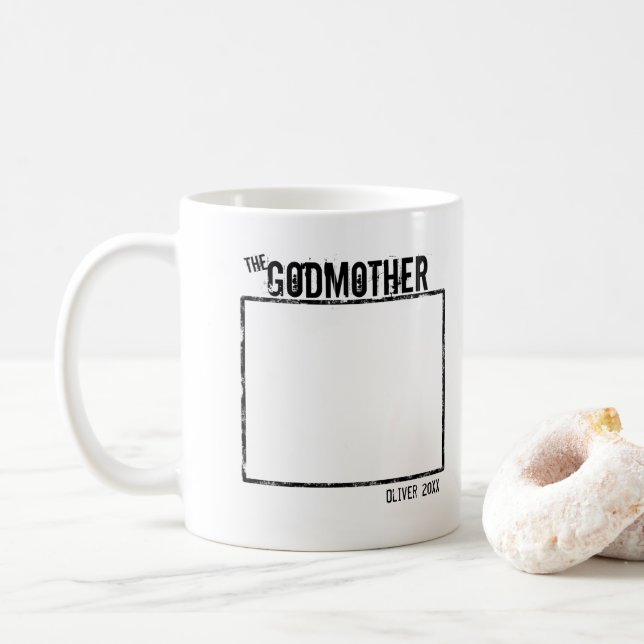 Caneca De Café DeusMãe | Foto personalizada e nome (Com Donut)