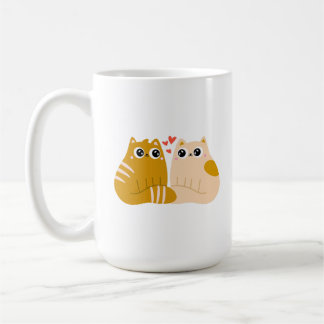 Caneca De Café Deux chats qui s'aiment.
