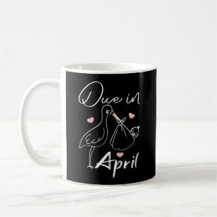 Caneca De Café Devido Em Abril Cisne Engraçado Carregando Um Bebê