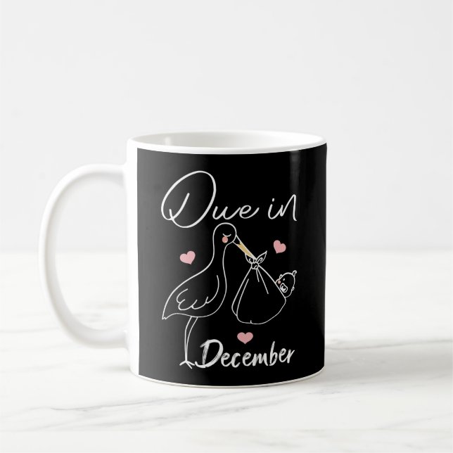 Caneca De Café Devido Em Dezembro Cisne Engraçado Carregando Um N (Esquerda)