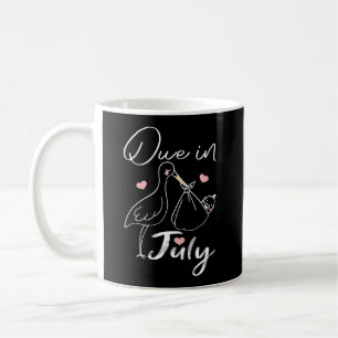 Caneca De Café Devido Em Julho Cisne Engraçado Carregando Um Bebê
