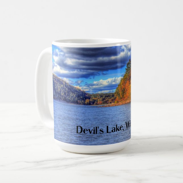 Caneca De Café Devil's Lake, Wisconsin (Frente Esquerda)