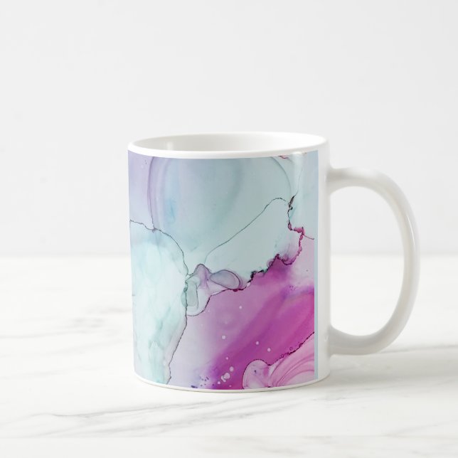 Caneca De Café Devoção - arte abstrata da tinta por Karen Ruane (Direita)