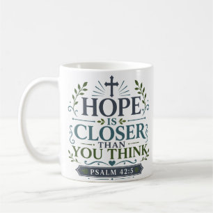Caneca De Café Devoção Cristã A Esperança Está Mais Perto Do Que