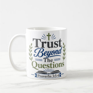 Caneca De Café Devoção de Versículo Bíblico Confie Além das Quest