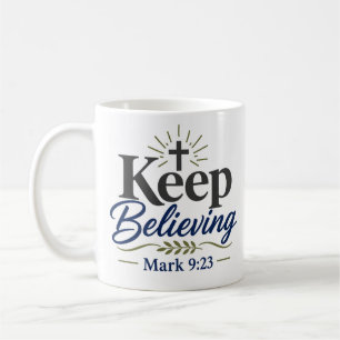 Caneca De Café Devocional Diário de Fé Mantenha a Crença