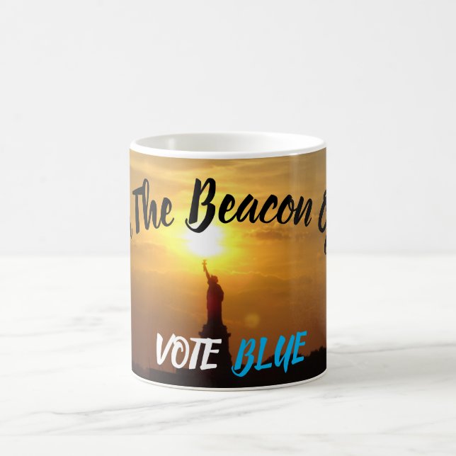 Caneca De Café Devolva O Beacon Da Esperança VOTANDO AZUL (Centro)