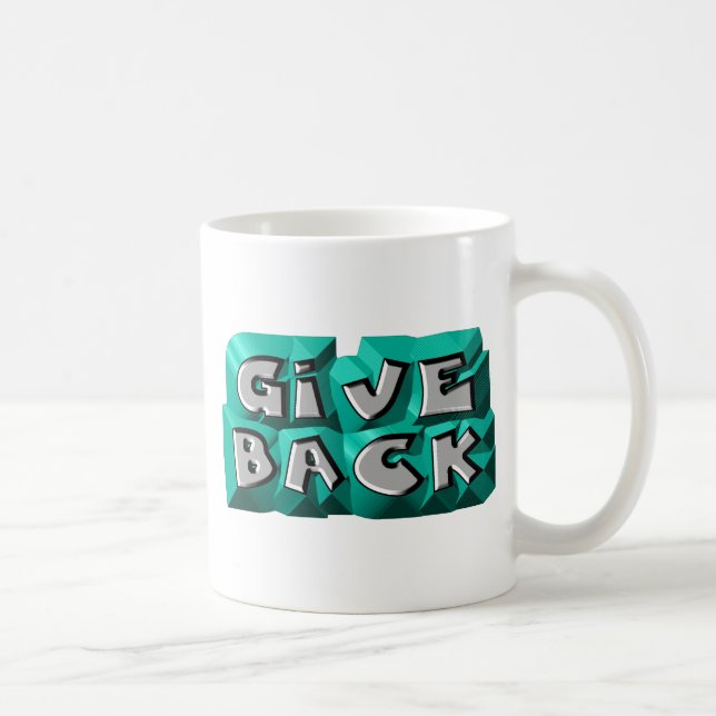 Caneca De Café Devolver Citação Sabedoria Cinza Teal Estilado (Direita)