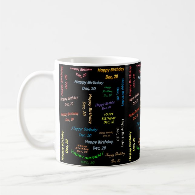 Caneca De Café Dezembro, 20 Aniversário (Esquerda)