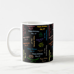 Caneca De Café Dezembro, 27 Aniversário