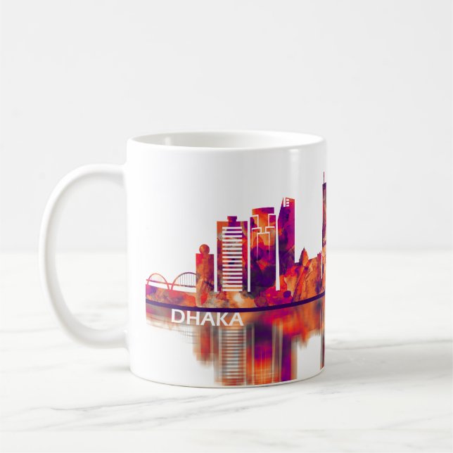 Caneca De Café Dhaka Bangladesh Skyline (Esquerda)