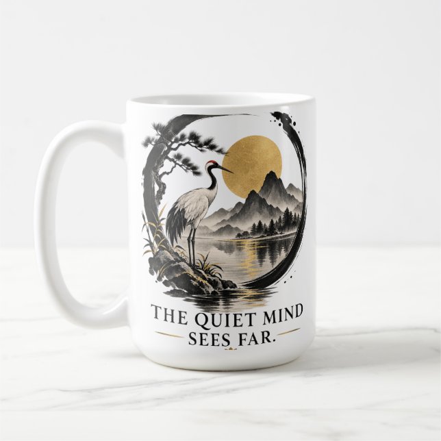 Caneca de Café Dhammapada Mente Silenciosa Vê Long (Esquerda)