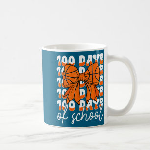 Caneca De Café Dia 100 Dias Escola 100º Basquete Bolas Coquete