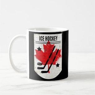 Caneca De Café Dia Canadiano De Hóquei No Gelo