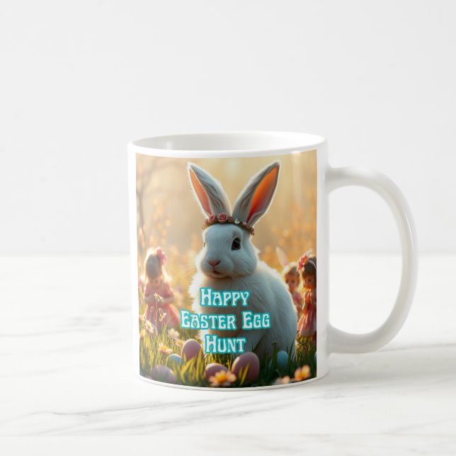 Caneca De Café Dia da Caça ao Ovo do felz pascoa (Direita)
