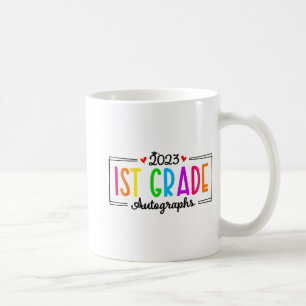 Caneca De Café Dia Da Escola 2023, Graduação Da Classe Autografo