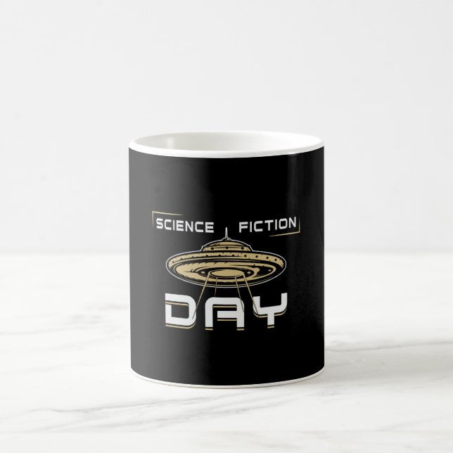 Caneca De Café Dia da Ficha Científica Estrelas Alienígena da Ciê (Centro)