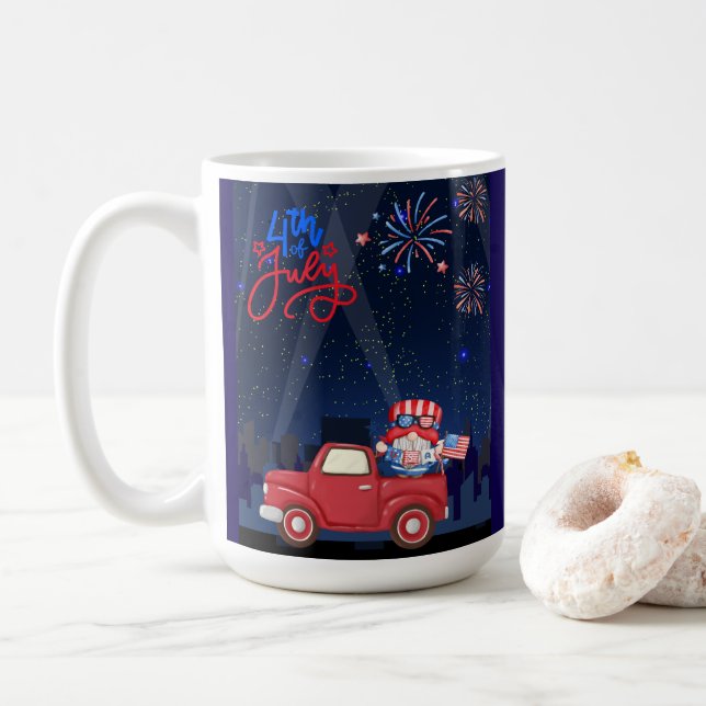 Caneca De Café dia da independência 4 de julho (Com Donut)