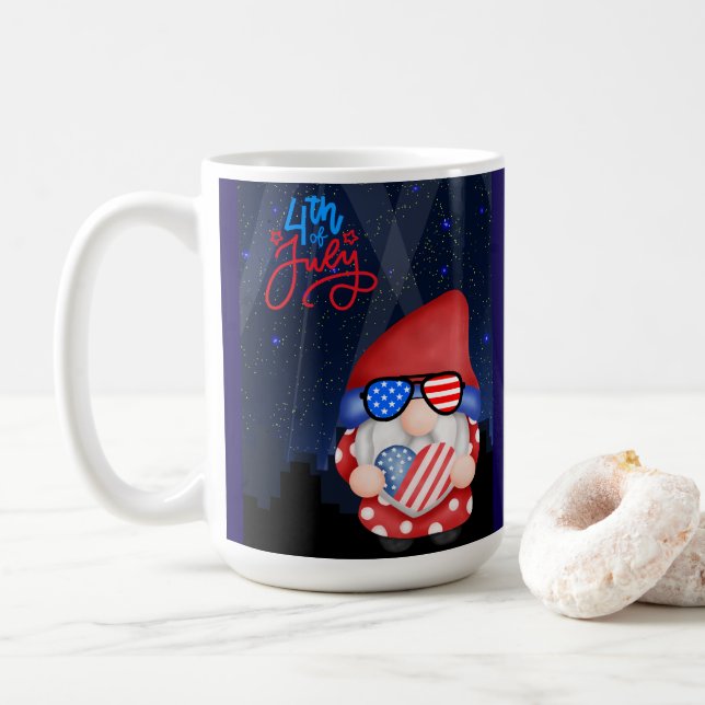 Caneca De Café dia da independência 4 de julho (Com Donut)