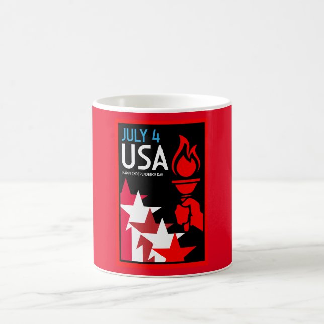 Caneca De Café Dia da Independência Americana (Centro)