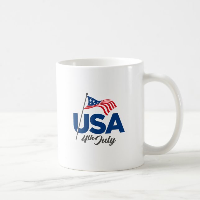 Caneca De Café Dia da Independência Americana (Direita)
