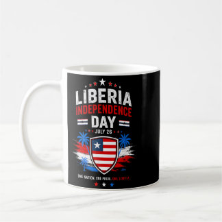Caneca De Café Dia da Independência da Libéria 26 de julho Bandei